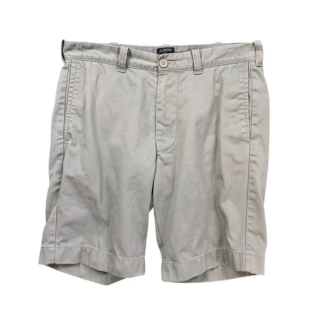 J Crew Shorts Mens 30 Ash Gramercy Classic Fit Flat Front Chino 9 in Comfort